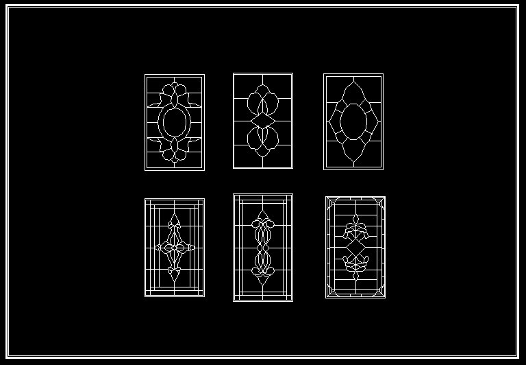★中式古典設計Autocad模板 中式古典鐵藝鍛造設計 中式古典窗花圖 中式古典元素